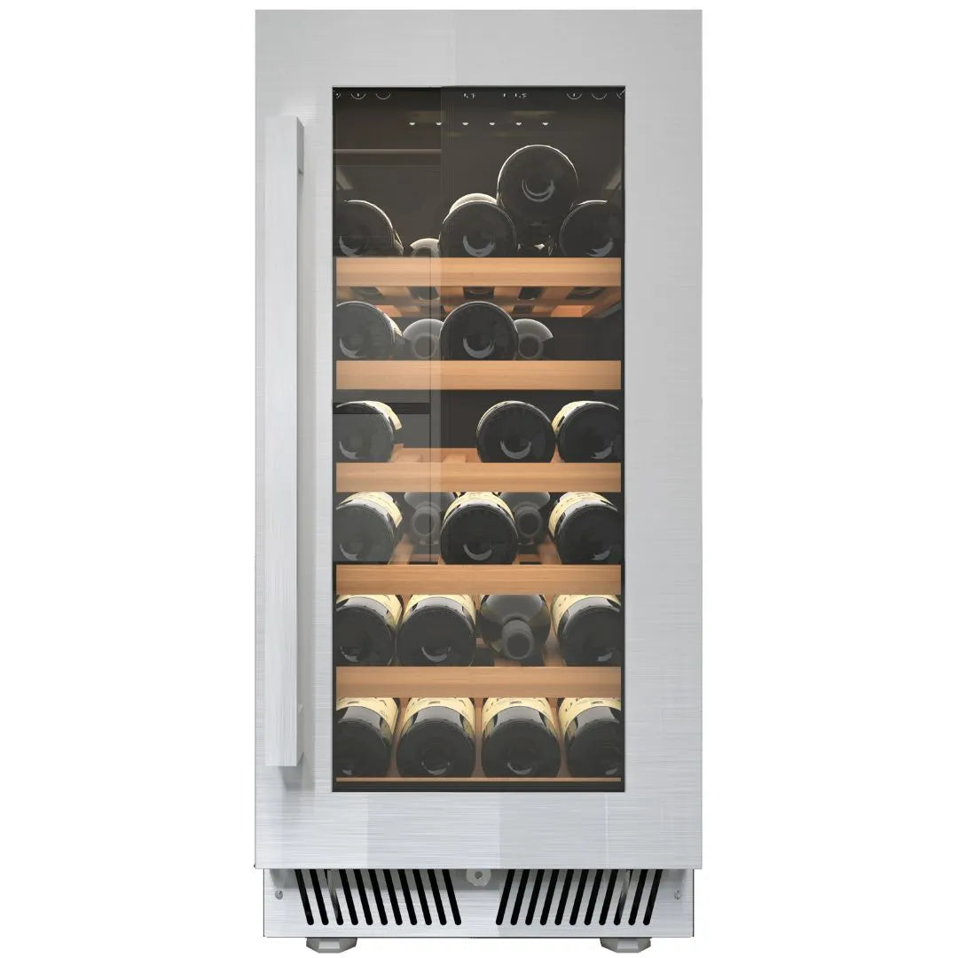 Cantinetta Nevada da incasso Sottopiano o Libero Posizionamento (32 Bottiglie) Maniglia Inox