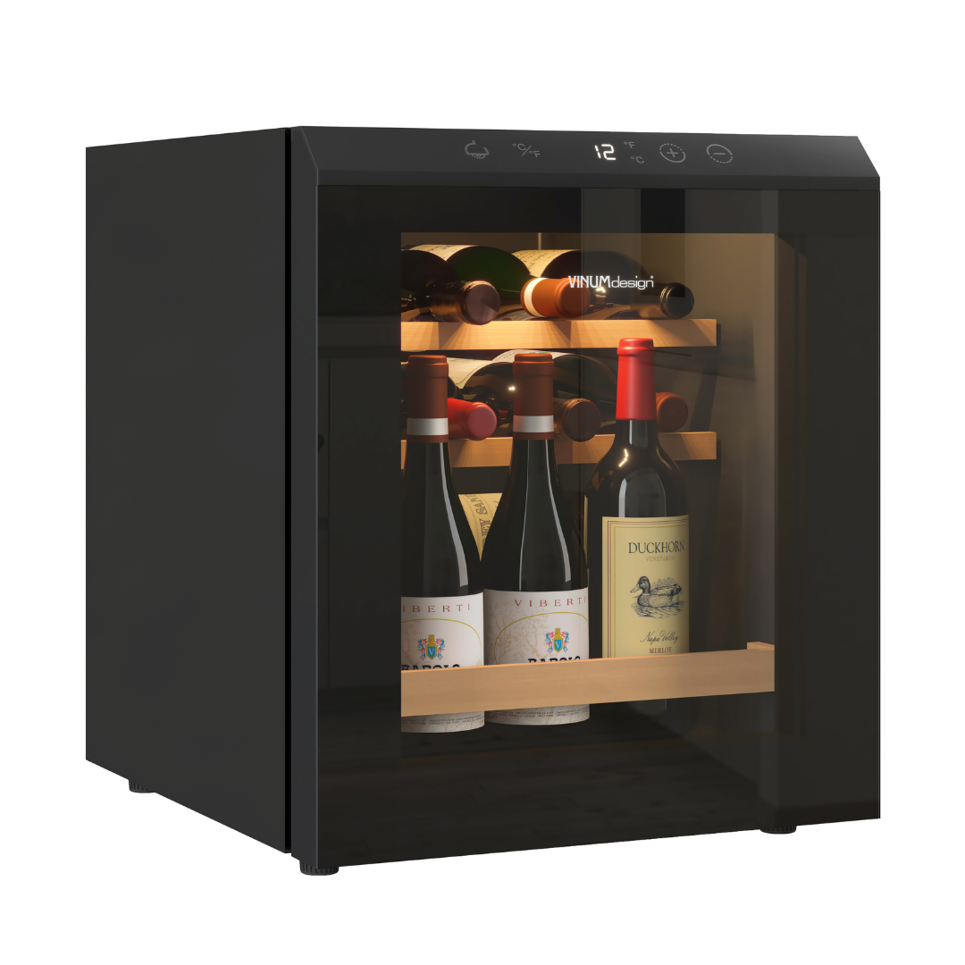 Cantinetta Vinum Design (15 Bottiglie) Nera Libero Posizionamento