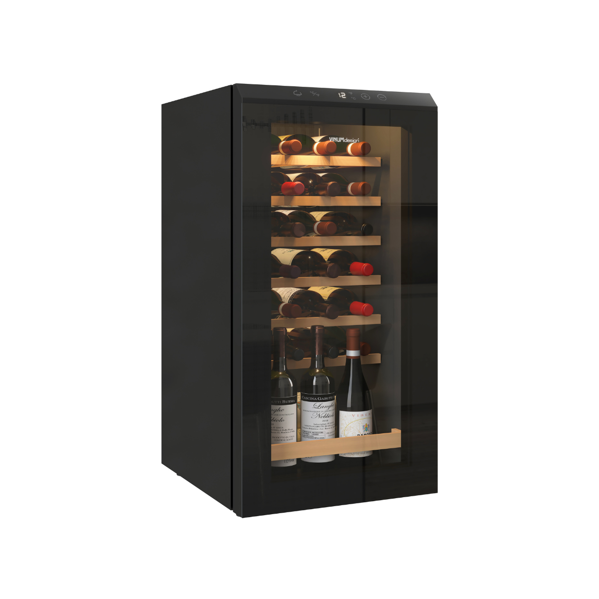 Cantinetta Vinum Design Nera (28 Bottiglie) Libero Posizionamento