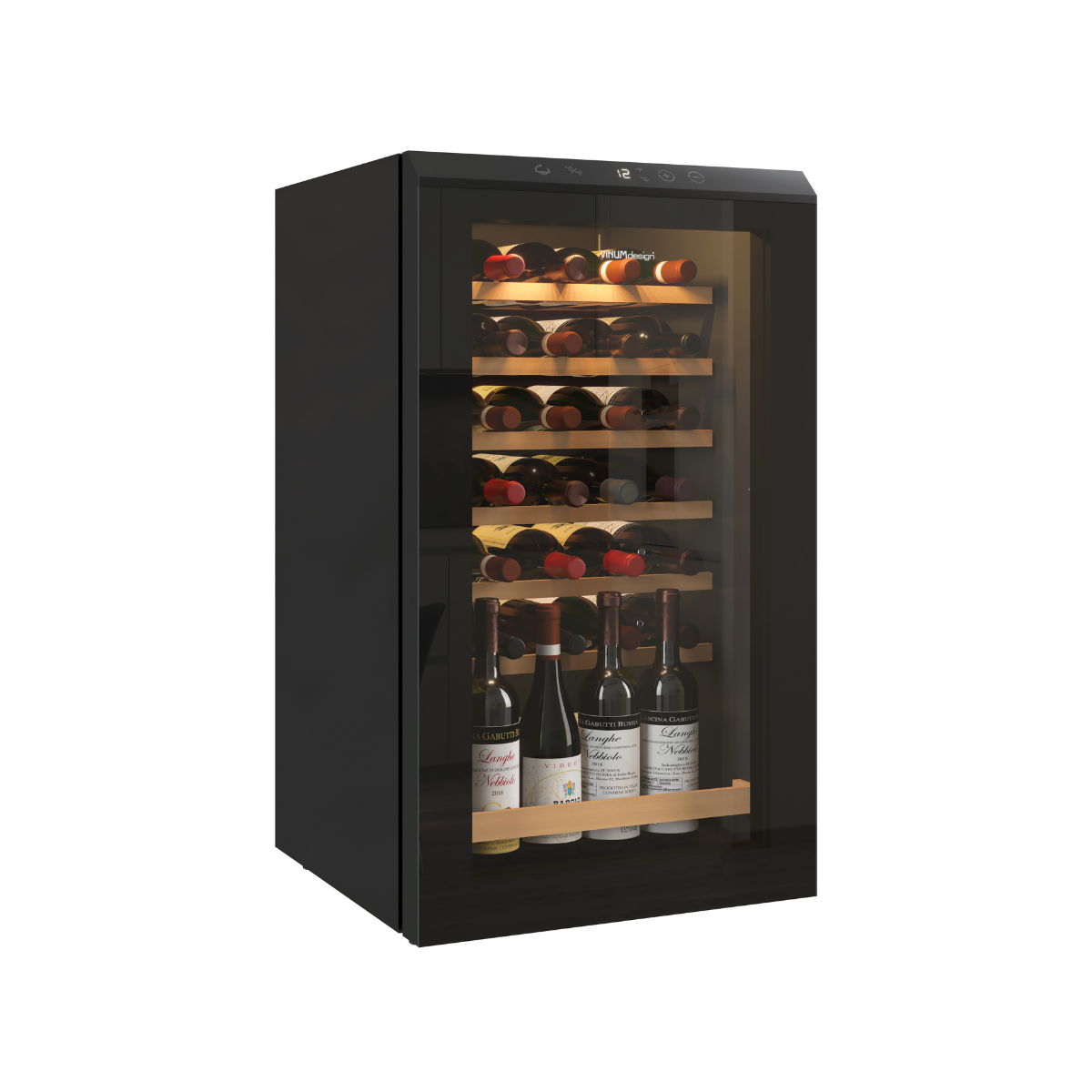 Cantinetta Vinum Design Nera (35 Bottiglie) Libero Posizionamento