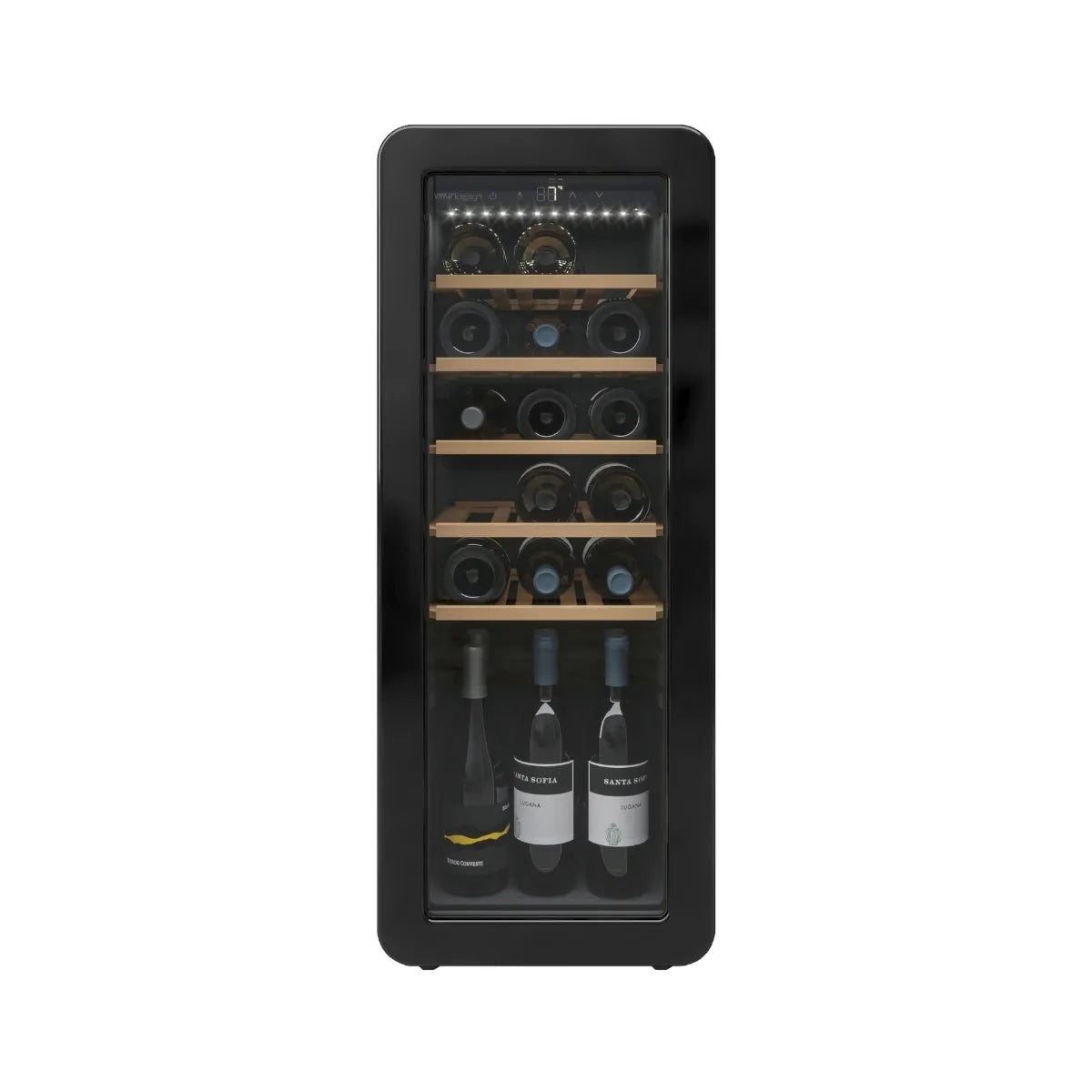Cantinetta Vinum Design (24 Bottiglie) Nera Libero Posizionamento