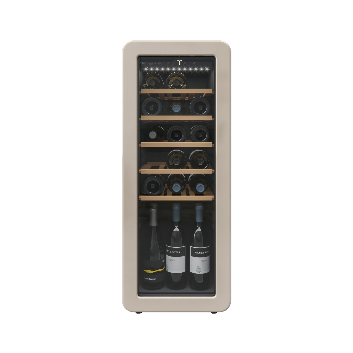 Cantinetta Vinum Design Crema (24 Bottiglie) Libero Posizionamento