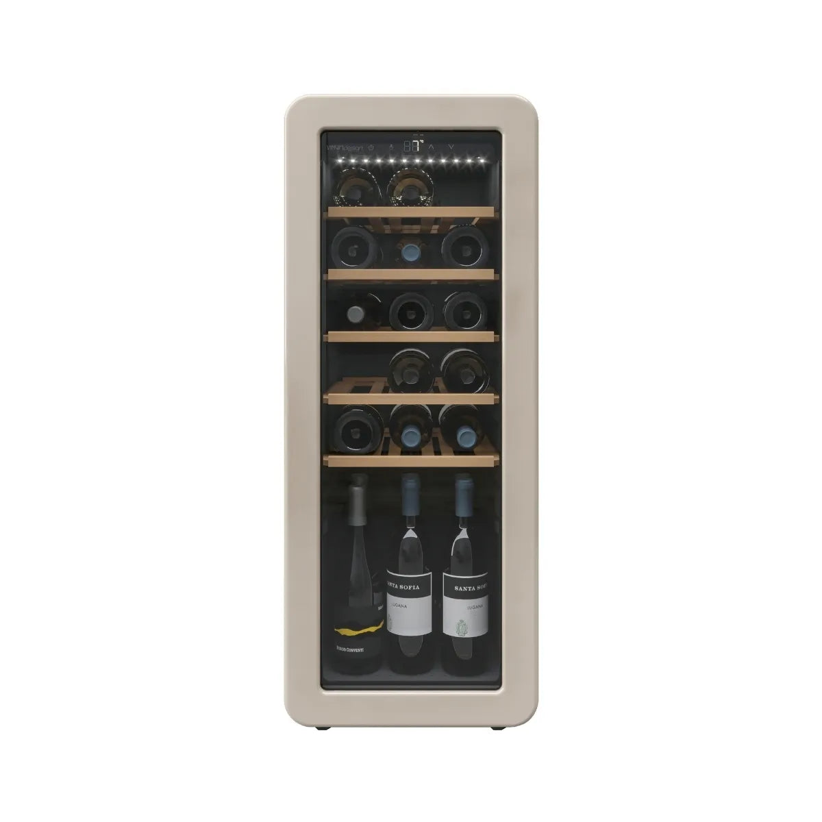 Cantinetta Vinum Design (24 Bottiglie) Crema Libero Posizionamento