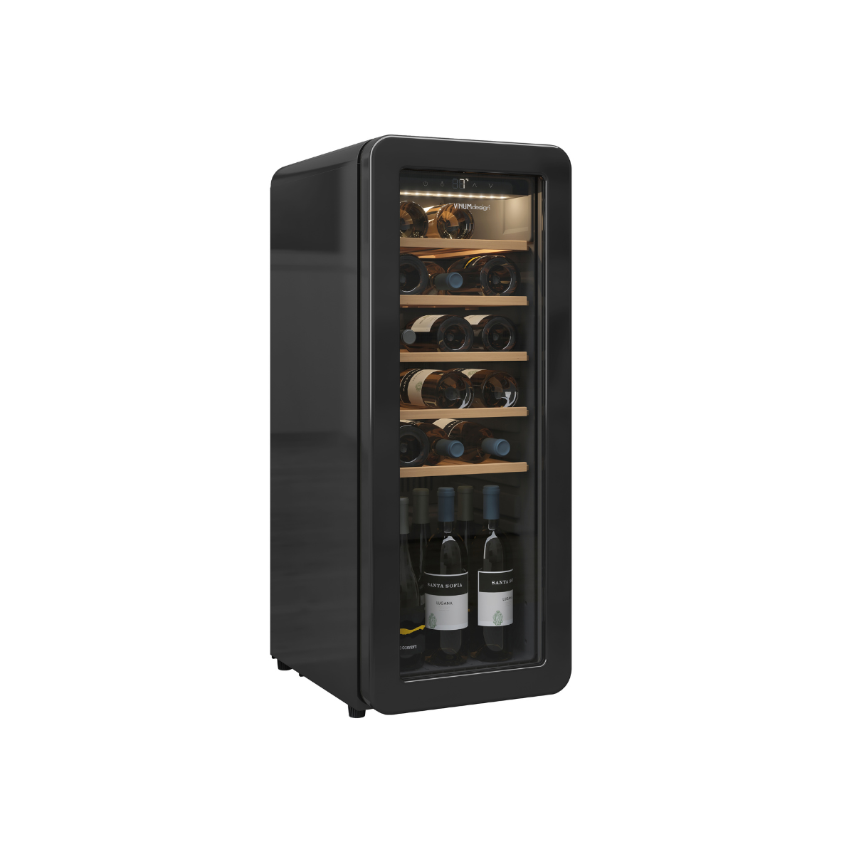 Cantinetta Vinum Design Nera (24 Bottiglie) Libero Posizionamento