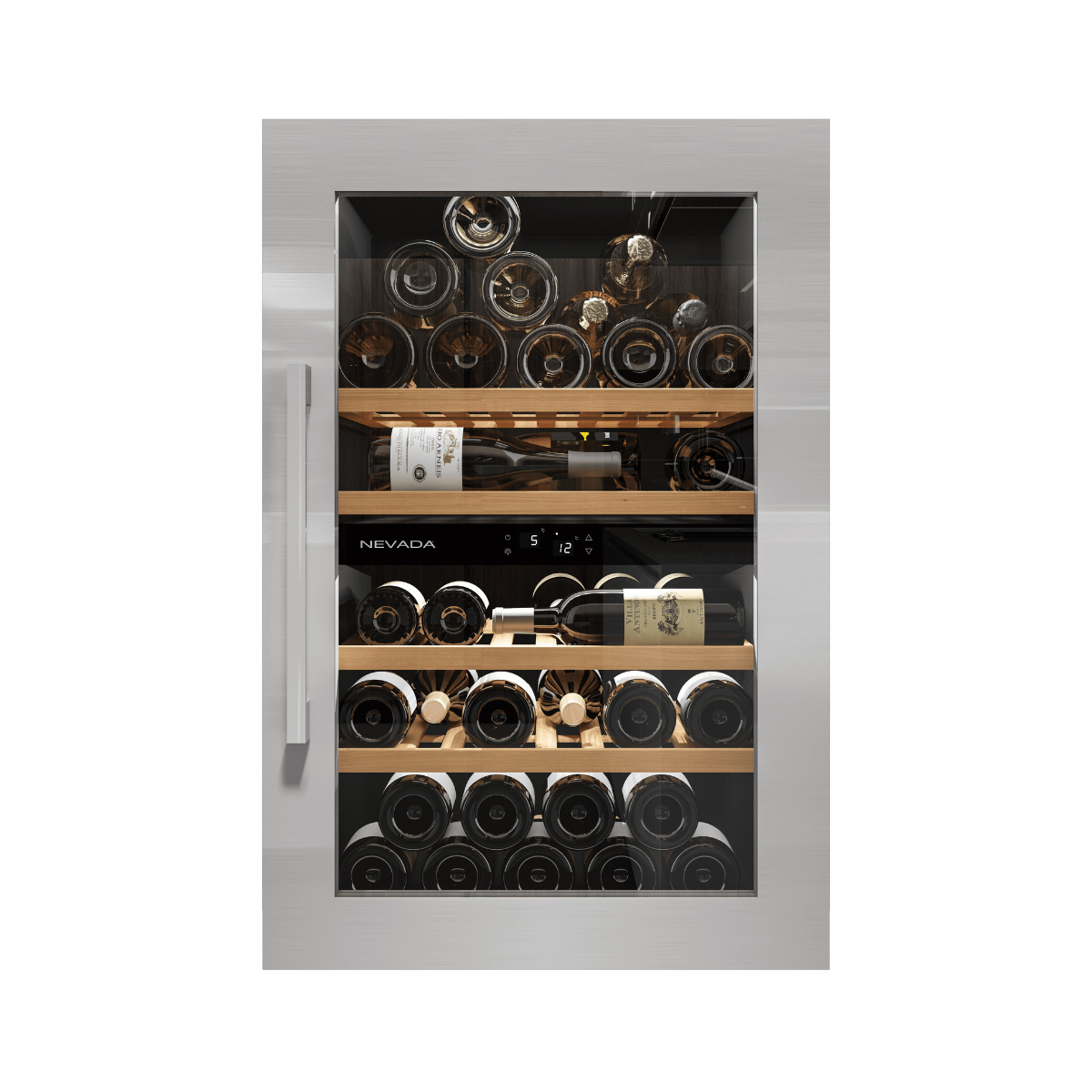 Cantinetta Nevada Inox con Maniglia Inox (52 Bottiglie) Da incasso