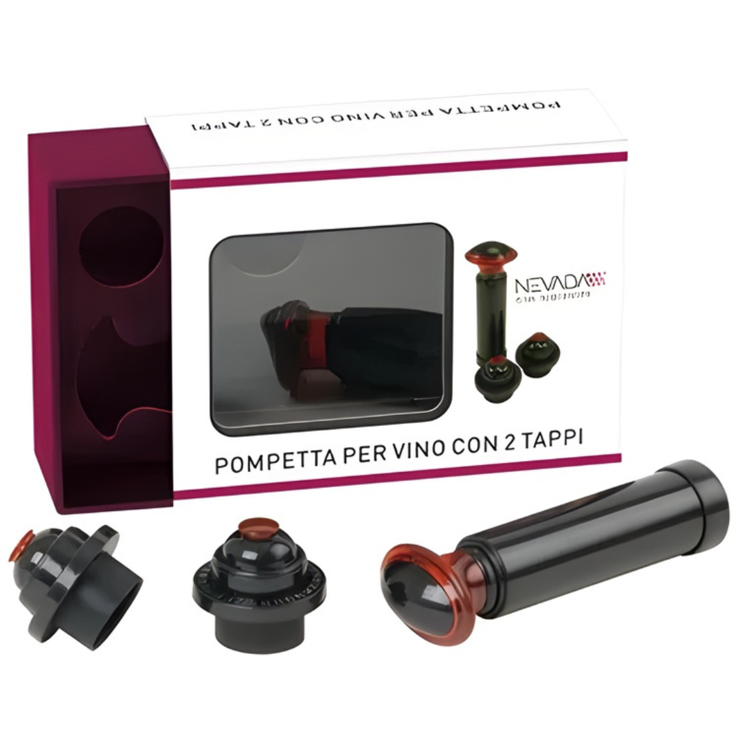 Set Salva Vino con Pompetta e due tappi